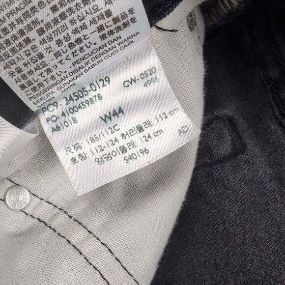 Levi's 505 Shorts Men 44 Black Chore Stretch Streetwear Summer Y2K Casual Denim - Picture 3 of 9